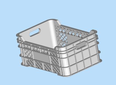 Turnover box plastic box 02 logistics box digital scene model