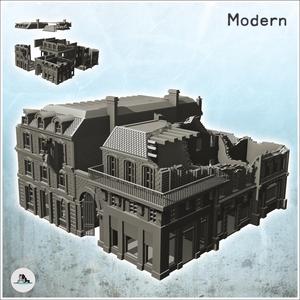 Urban buildings with portal (ruined version) (19) - World War Two Second WWII Front Est Moscou Stalingrad urbain