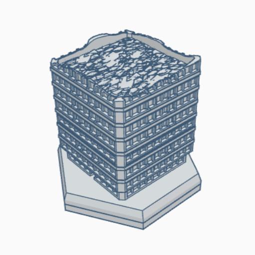 Sci-Fi Ruined Building 38 Hex Map Scale HMSSFR038