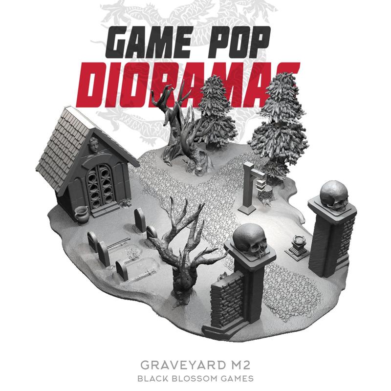 DRM020 Graveyard M2 Diorama :: Game Pop Dioramas :: Black Blossom Games