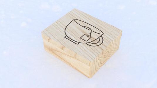 Tea Box (Multi material logo on cover/simple cover)