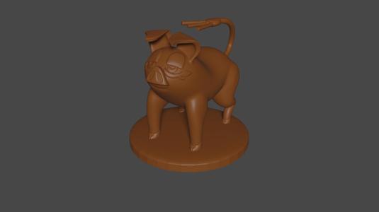 Pokemon inspired, Female Oinkologne, Tabletop DnD miniature