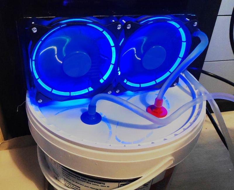 Pass through barb fitting for flexible watercooling tube (ID 6mm x 8mm OD)