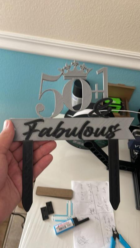 50 + 1 & Fabulous Cake Topper