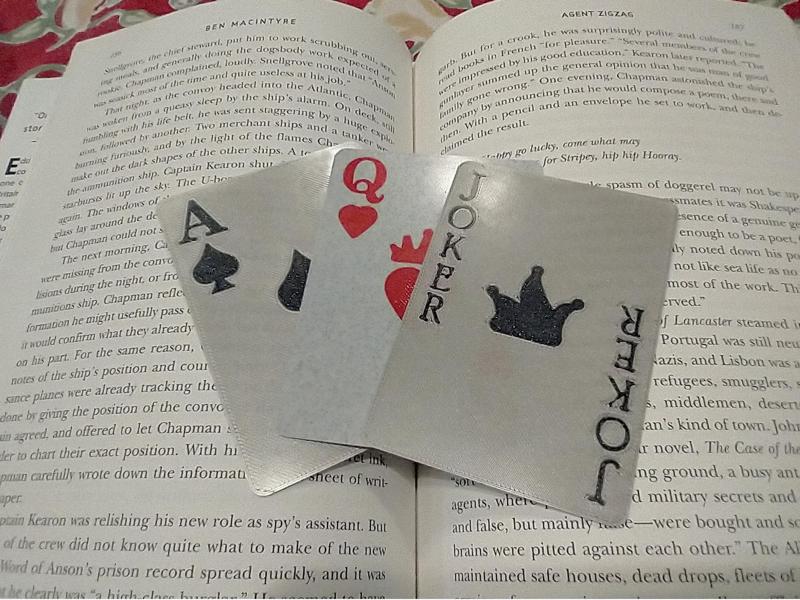 Print-on-Print Playing Card Bookmarks