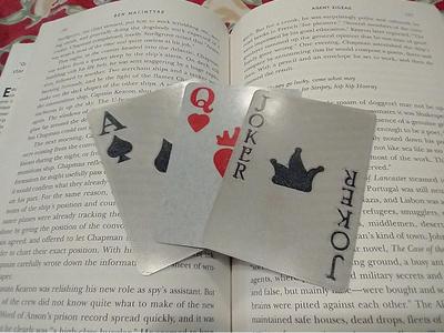 Print-on-Print Playing Card Bookmarks