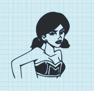 DR GIRLFRIEND - VENTURE BROS - WALL ART - 2 VERSIONS