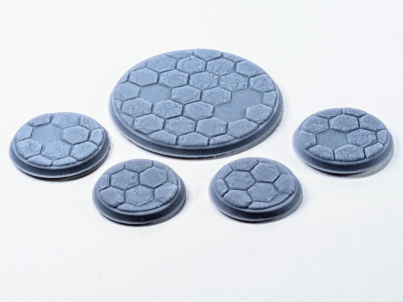 33 Piece Base Set: Decaying Concrete Hex Tiles