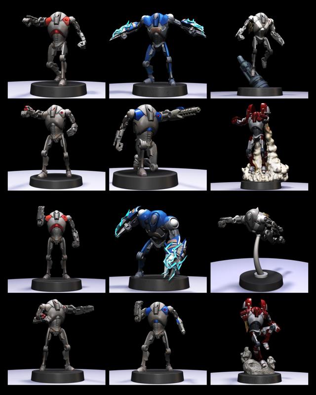 1:48 Scale Battle Droid Army - B2 Class - 3D Print Files