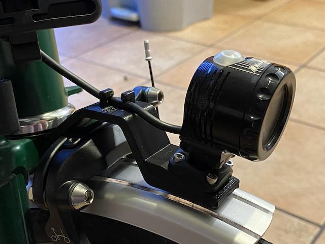 Hope R1/R4/R8 front light holder for Brompton