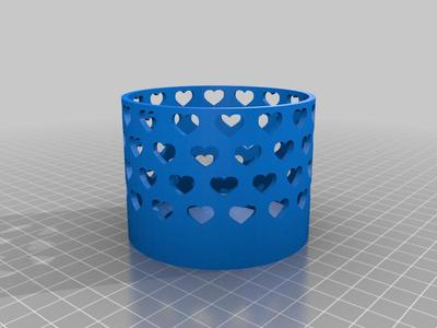 Tea light heart candle holder