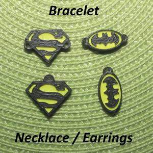 4 DC Comics #1 Necklaces, Bracelets, Earrings, Jewelry