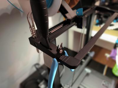 LED mount for Ender 3 S1 with tool holder
