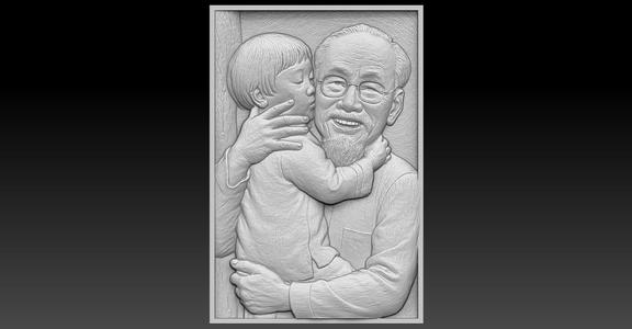 President Ho Chi Minh CNC Relief Model 3D print model