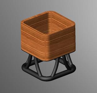 Mini square plant pot
