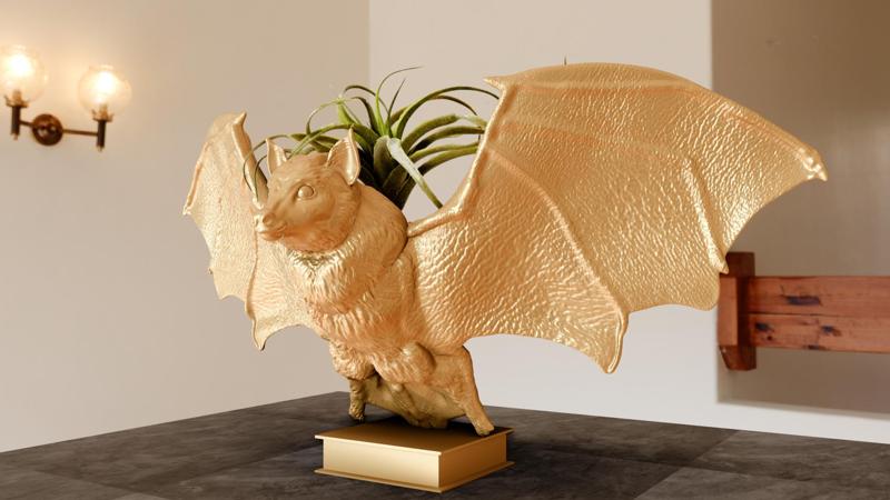 flying fox bat flying planter pot flower vase stl
