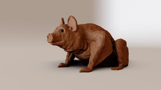 Vampire bat sitting stl