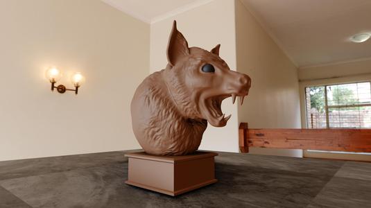 flying fox bust screaming stl