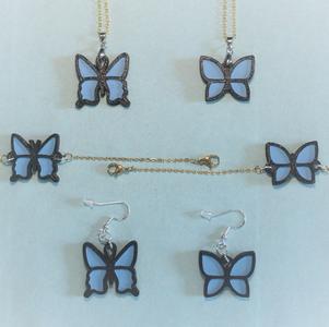 4 Necklaces, Bracelets, Earrings, Jewelry Butterfly