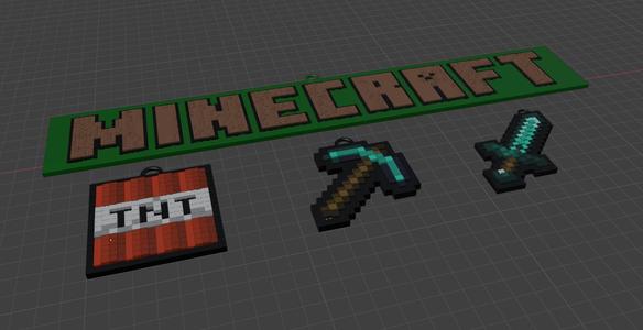 Minecraft keychains