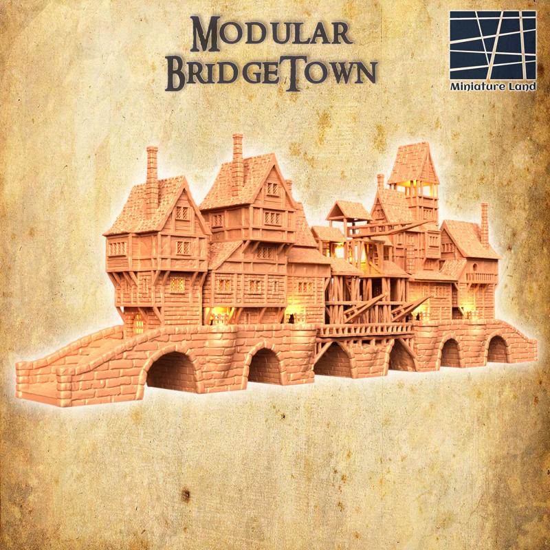 Modular BridgeTown  28 MM Tabletop Terrain