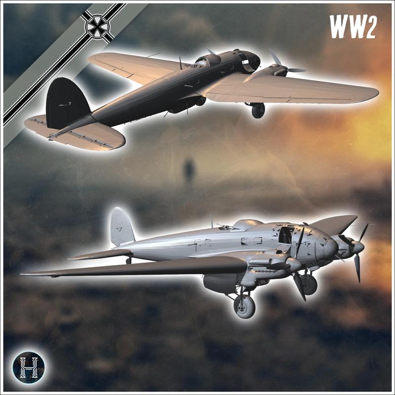 Heinkel He 111 airliner and bomber aircraft (6) - Germany Eastern Western Front Normandy Stalingrad Berlin Bulge WWII