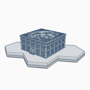Gothic Ruined Building 117 Hex Map Scale HMSGR117