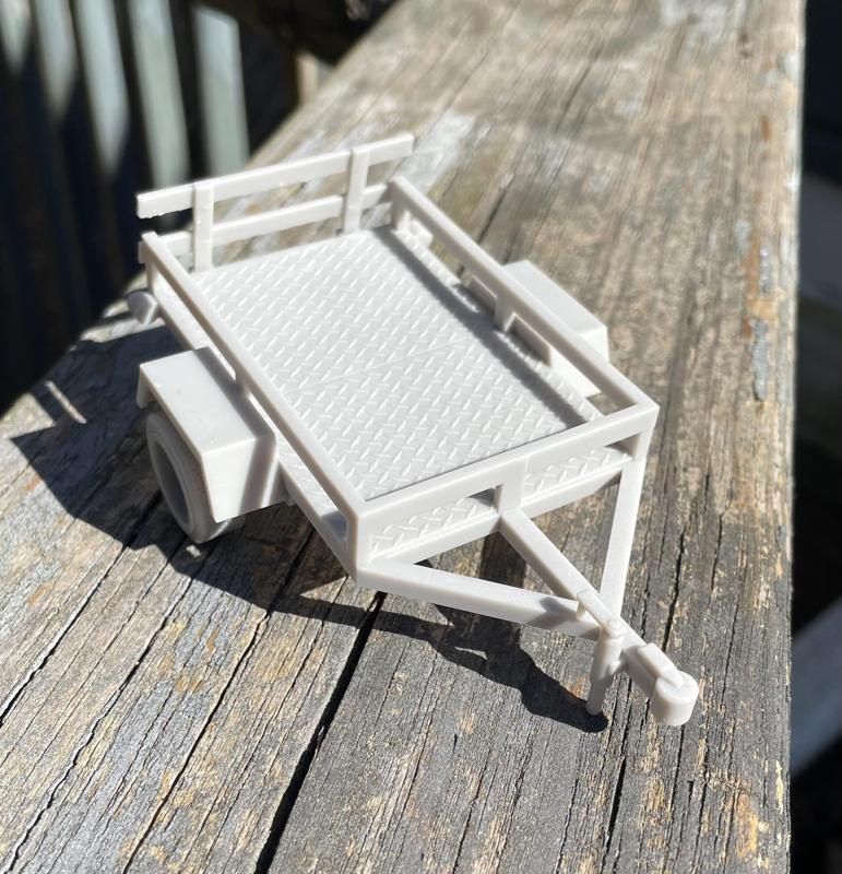 4'x6' Utility Trailer 1/25 Scale Model Car Kit