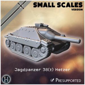Jagdpanzer 38(t) Hetzer (Sd.Kfz. 138-2) (small scales version) - Germany Eastern Western Front Normandy Stalingrad Berlin Bulge WWII 4mm 6mm 10mm 12mm
