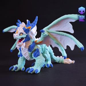 ICE ELEMENTAL DRAGON - ARTICULATED - PRINT-IN-PLACE - FLEXI