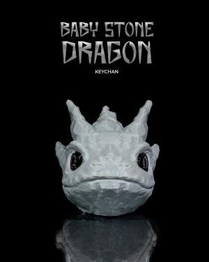 Baby Stone Dragon Keychain