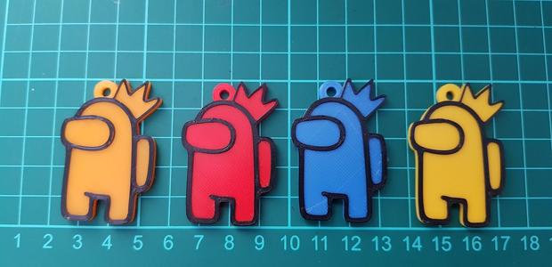 Among Us King Keychain
