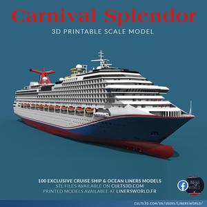 CARNIVAL SPLENDOR cruise ship print ready model