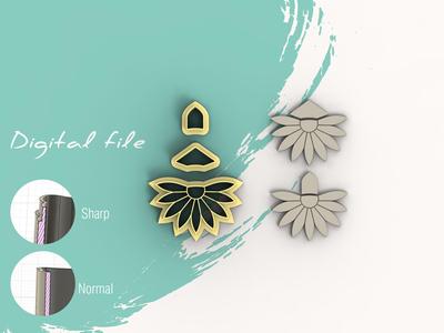 Flower 66 Polymer Clay Cutter | Digital STL File | 5 Sizes | 2 Cutter Versions
