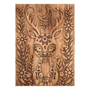 Cute floral deer home decor wall art no.3