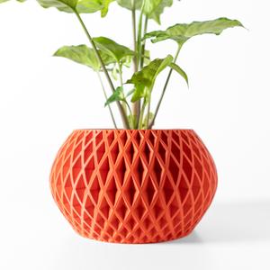 The Gisar Planter Pot with Drainage Tray & Stand: Modern and Unique Home Decor for Plants and Succulents  | STL File