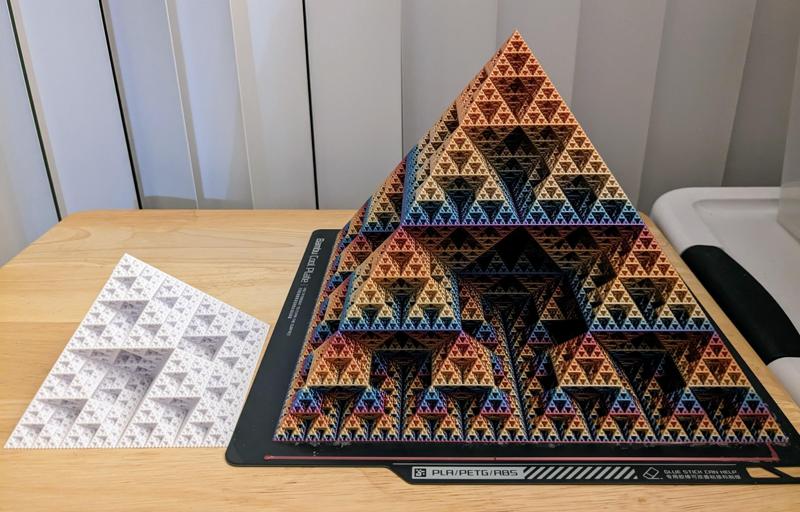 Level 7 Sierpinski Fractal Pyramid (Vase Mode)