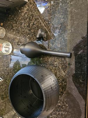 Flower pot with watering globe