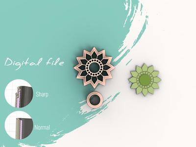 Flower 65 Polymer Clay Cutter | STL Digital File | 4 sizes | 2 Cutter Versions