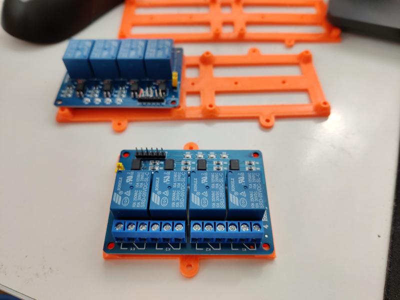 Four relay board mounting plate - single and double