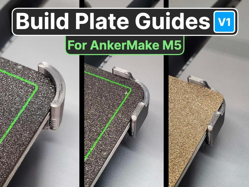AnkerMake M5 rounded/square build plate guides