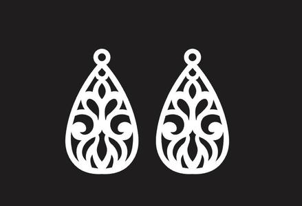 Pendant-Pendant-Key Ring Geometric Drop 08