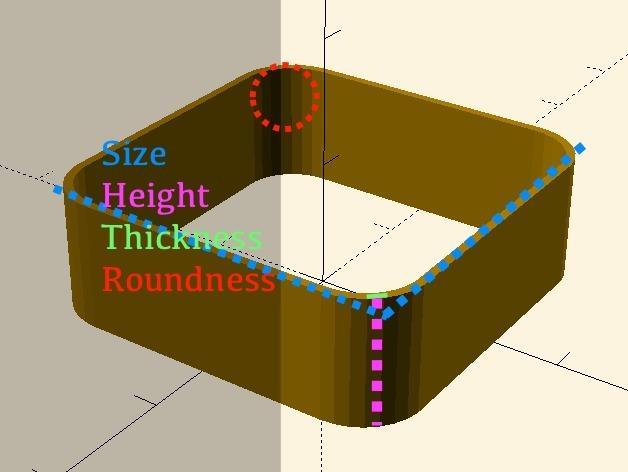 Rounded wall for calibration - Parametric