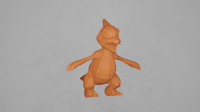 Pokemon Charmeleon low poly