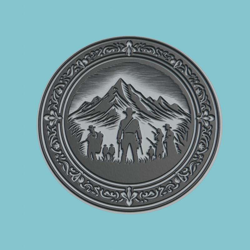 The Treasure of the Sierra Madre Movie Medallion  The Treasure of the Sierra Madre 3d  Model Stl Obj
