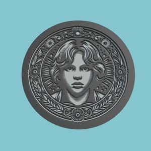 The Kid Movie Medallion  The Kid 3d  Model Stl Obj