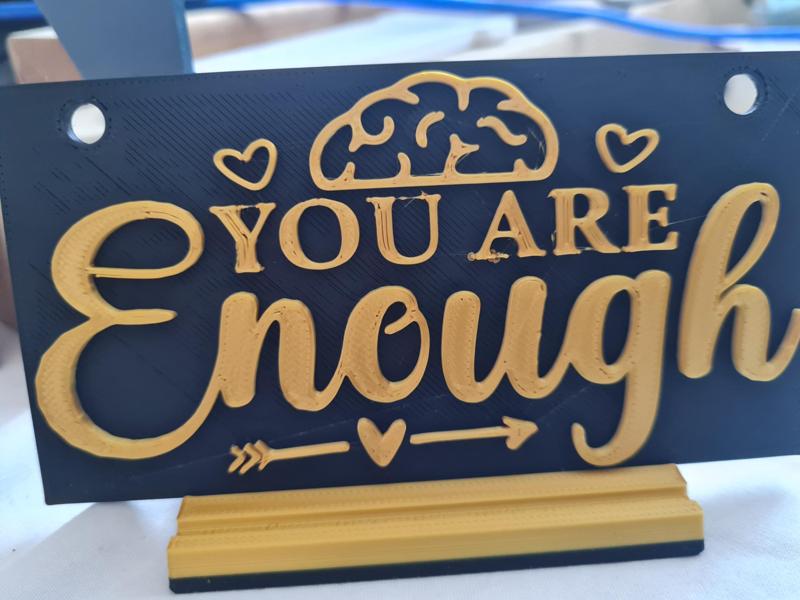 Inspirational 'You Are Enough' Plaque