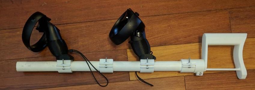 Oculus Rift Rifle / Gun Stock Remix for 3/4" PVC & 6-32 screws