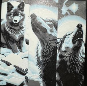 Wolf hueforge bookmark set 