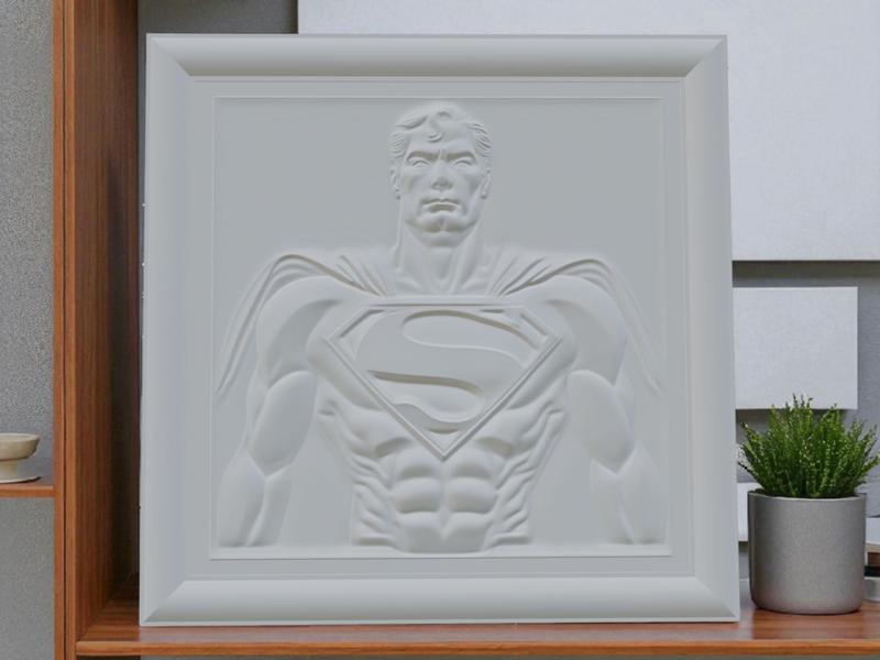 Superman 3D Burst Sculpture Frame